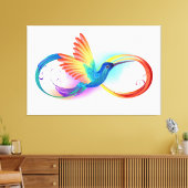 Rainbow Hummingbird mit dem Symbol Unendlichkeit Leinwanddruck (Insitu (Wohnzimmer))