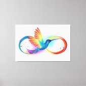 Rainbow Hummingbird mit dem Symbol Unendlichkeit Leinwanddruck (Vorderseite)
