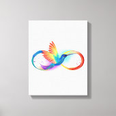 Rainbow Hummingbird mit dem Symbol Unendlichkeit Leinwanddruck (Vorderseite)