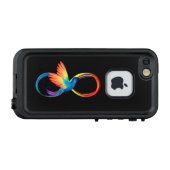 Rainbow Hummingbird mit dem Symbol Unendlichkeit LifeProof iPhone Hülle (Rückseite (Horizontal))
