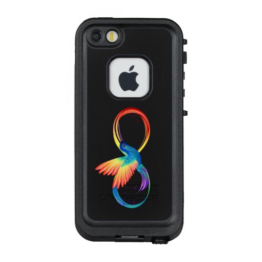 Rainbow Hummingbird mit dem Symbol Unendlichkeit LifeProof iPhone Hülle (Rückseite)