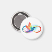 Rainbow Hummingbird mit dem Symbol Unendlichkeit Magnet (Vorderseite/Rückseite)