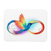 Rainbow Hummingbird mit dem Symbol Unendlichkeit Magnet (Horizontal)