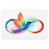 Rainbow Hummingbird mit dem Symbol Unendlichkeit Magnet (Horizontal)