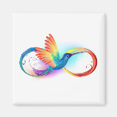 Rainbow Hummingbird mit dem Symbol Unendlichkeit Magnet (Vorne)