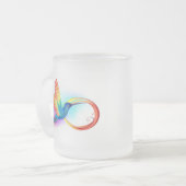Rainbow Hummingbird mit dem Symbol Unendlichkeit Mattglastasse (Vorderseite Links)