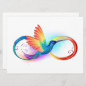 Rainbow Hummingbird mit dem Symbol Unendlichkeit Menükarte (Vorne/Hinten)