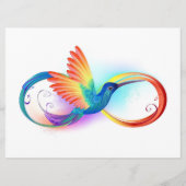 Rainbow Hummingbird mit dem Symbol Unendlichkeit Menükarte (Vorderseite)