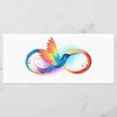 Rainbow Hummingbird mit dem Symbol Unendlichkeit Menükarte (Vorderseite)