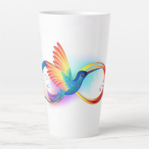 Rainbow Hummingbird mit dem Symbol Unendlichkeit Milchtasse