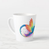 Rainbow Hummingbird mit dem Symbol Unendlichkeit Milchtasse (Linke Ecke)