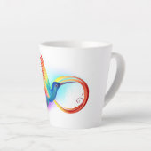 Rainbow Hummingbird mit dem Symbol Unendlichkeit Milchtasse (Rechte Ecke)