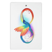 Rainbow Hummingbird mit dem Symbol Unendlichkeit Mini Klemmbrett (Rückseite)
