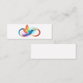 Rainbow Hummingbird mit dem Symbol Unendlichkeit Mini Visitenkarte (Vorne/Hinten)