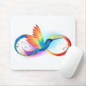 Rainbow Hummingbird mit dem Symbol Unendlichkeit Mousepad (Mit Mouse)