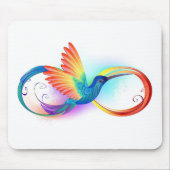 Rainbow Hummingbird mit dem Symbol Unendlichkeit Mousepad (Vorne)
