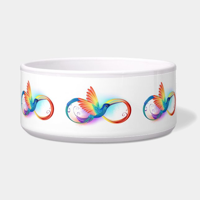Rainbow Hummingbird mit dem Symbol Unendlichkeit Napf (Vorderseite)