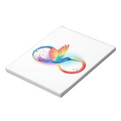 Rainbow Hummingbird mit dem Symbol Unendlichkeit Notizblock (Rotiert)