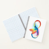 Rainbow Hummingbird mit dem Symbol Unendlichkeit Notizblock (Innenseite)