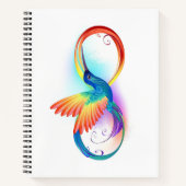 Rainbow Hummingbird mit dem Symbol Unendlichkeit Notizblock (Vorderseite)