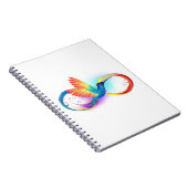 Rainbow Hummingbird mit dem Symbol Unendlichkeit Notizblock (Rechte Seite)