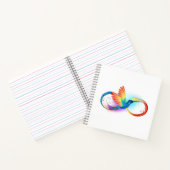 Rainbow Hummingbird mit dem Symbol Unendlichkeit Notizblock (Innenseite)