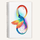 Rainbow Hummingbird mit dem Symbol Unendlichkeit Notizblock (Vorderseite)