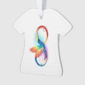 Rainbow Hummingbird mit dem Symbol Unendlichkeit Ornament (Vorderseite)