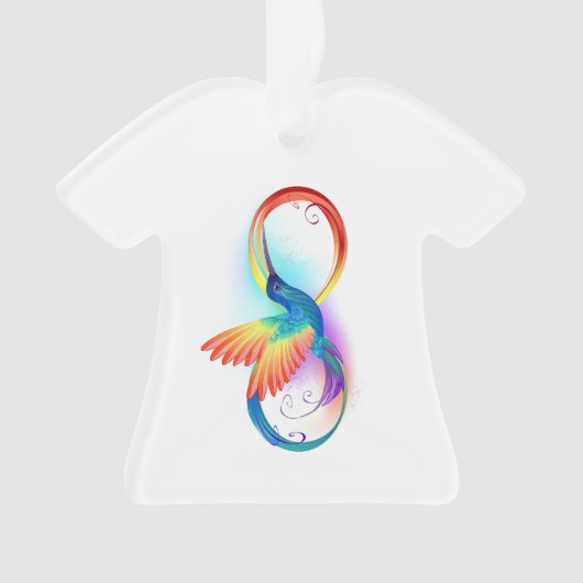 Rainbow Hummingbird mit dem Symbol Unendlichkeit Ornament (Vorderseite)