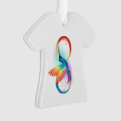 Rainbow Hummingbird mit dem Symbol Unendlichkeit Ornament (Vorderseite)