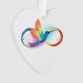 Rainbow Hummingbird mit dem Symbol Unendlichkeit Ornament (Vorderseite)