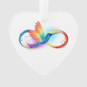 Rainbow Hummingbird mit dem Symbol Unendlichkeit Ornament (Rückseite)