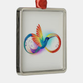 Rainbow Hummingbird mit dem Symbol Unendlichkeit Ornament Aus Metall (Rechts)