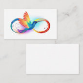 Rainbow Hummingbird mit dem Symbol Unendlichkeit Platzkarte (Vorne/Hinten)