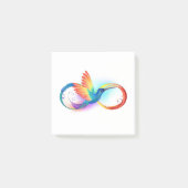 Rainbow Hummingbird mit dem Symbol Unendlichkeit Post-it Klebezettel (Vorderseite)