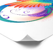 Rainbow Hummingbird mit dem Symbol Unendlichkeit Poster (Ecke)
