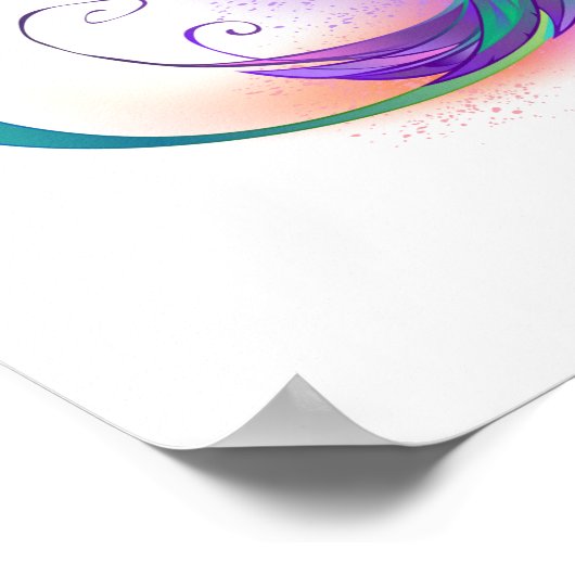 Rainbow Hummingbird mit dem Symbol Unendlichkeit Poster (Ecke)