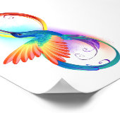 Rainbow Hummingbird mit dem Symbol Unendlichkeit Poster (Ecke)