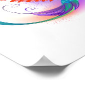 Rainbow Hummingbird mit dem Symbol Unendlichkeit Poster (Ecke)
