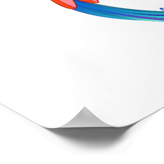 Rainbow Hummingbird mit dem Symbol Unendlichkeit Poster (Ecke)