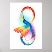 Rainbow Hummingbird mit dem Symbol Unendlichkeit Poster (Vorne)