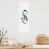 Rainbow Hummingbird mit dem Symbol Unendlichkeit Poster (Küche)