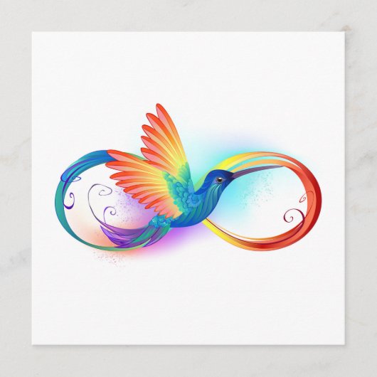 Rainbow Hummingbird mit dem Symbol Unendlichkeit Programm (Vorderseite)