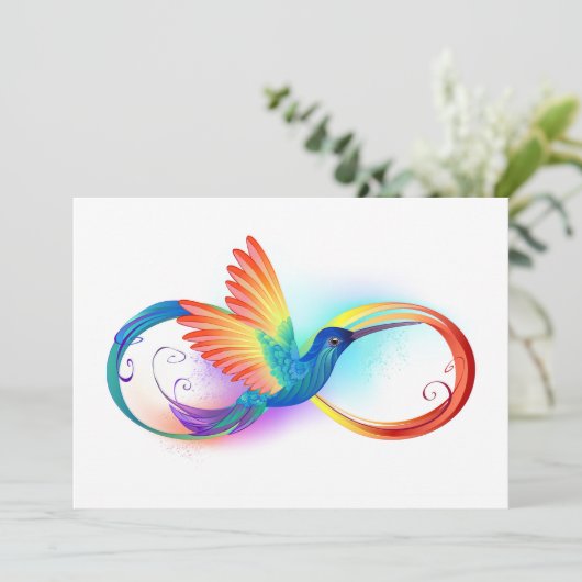 Rainbow Hummingbird mit dem Symbol Unendlichkeit Programm (Stehend Vorderseite)