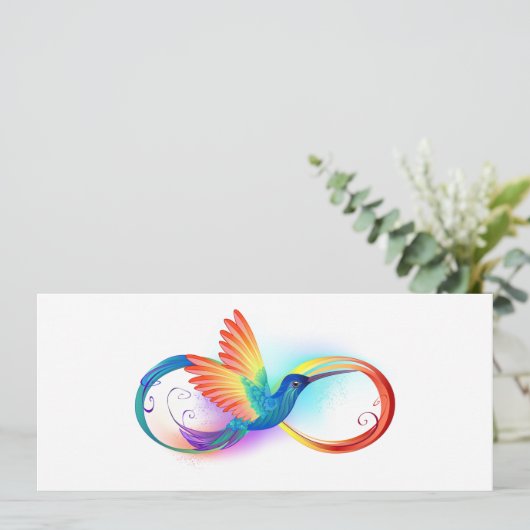 Rainbow Hummingbird mit dem Symbol Unendlichkeit Programm (Stehend Vorderseite)
