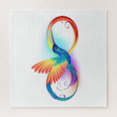 Rainbow Hummingbird mit dem Symbol Unendlichkeit Puzzle (Vertikal)