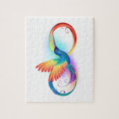 Rainbow Hummingbird mit dem Symbol Unendlichkeit Puzzle (Vertikal)