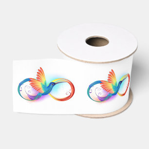 Rainbow Hummingbird mit dem Symbol Unendlichkeit Ripsband
