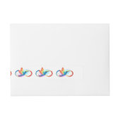 Rainbow Hummingbird mit dem Symbol Unendlichkeit Rundum-Adressaufkleber (Vorderseite)