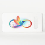 Rainbow Hummingbird mit dem Symbol Unendlichkeit Samsung Galaxy S10  Hülle<br><div class="desc">Schönes unendliches Tattoo mit Regenbogen Kolibri. Regenbogenvogel.</div>